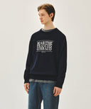CLASSIC LOGO KNIT PULLOVER IN NAVY image 2