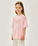 KIDS CLASSIC LOGO DYEING OVERSIZED TEE IN LIGHT PINK image 2