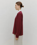 MARITHÉ SPORT COLLAR LONG SLEEVE IN BURGUNDY image 2