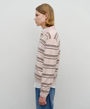 REGULAR LOGO STRIPE POLO KNIT IN PINK image 2