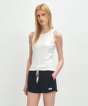 W BASIC SLEEVELESS IN WHITE image 2