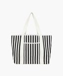 REGULAR LOGO BIG COTTON BAG IN STRIPE image 3