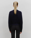 MARITHÉ SPORT W M+FG LOGO CROP PULLOVER IN NAVY image 3