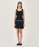 W COTTON CARGO MINI SKIRT IN BLACK image 6