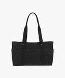 CLASSIC LOGO PATTERN CANVAS SHOULDER BAG IN BLACK image 3