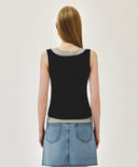 W LAYERED SLEEVELESS IN HEATEHR CHARCOAL image 3
