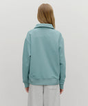 CLASSIC LOGO HALF ZIPUP SWEATSHIRT IN MINT GREY image 3