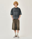 M BERMUDA DENIM PANTS IN BROWN image 3