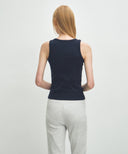 W BASIC SLEEVELESS IN NAVY image 3