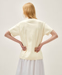 CLASSIC LOGO TEE IN CREAM image 3