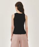 W RIBBON CLASSIC LOGO SLEEVELESS IN BLACK image 3