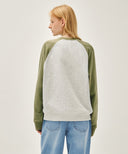 SMALL CLASSIC LOGO COLOR BLOCK SWEATSHIRT IN KHAKI image 3