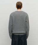 ARGYLE JQD KNIT PULLOVER IN HEATHER GREY image 3