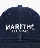 DENIM WASHING REGULAR LOGO BALL CAP IN INDIGO image 3