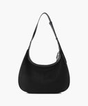CLASSIC LOGO ROUND SUEDE SHOULDER BAG IN BLACK image 3
