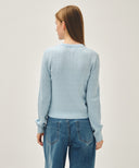 W CABLE KNIT CARDIGAN IN LIGHT PINK image 3