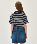 SMALL CLASSIC LOGO PK COLLAR TEE IN DARK NAVY image 3