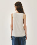 SHADOW CLASSIC LOGO SLEEVELESS IN IVORY image 3