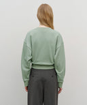 W SMALL CLASSIC LOGO CROP SWEATSHIRT IN MINT GREY image 3