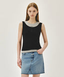 W LAYERED SLEEVELESS IN BLACK image 13