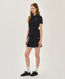 W LACE DETAIL SWEAT SHORTS IN NAVY image 4