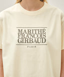 CLASSIC LOGO TEE IN CREAM image 4