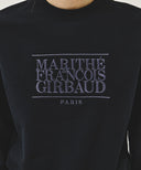 W CLASSIC LOGO CROP SWEATSHIRT IN NAVY image 4