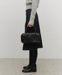 CLASSIC LOGO SQUARE MEDIUM TOTE BAG IN BLACK image 4