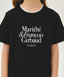 KIDS NECK POINT LETTERING TEE IN BLACK image 4