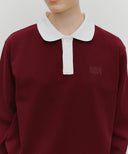 MARITHÉ SPORT COLLAR LONG SLEEVE IN BURGUNDY image 4