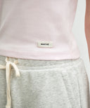 W BASIC STRING CROP SLEEVELESS IN LIGHT PINK image 4