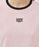 W CLASSIC LOGO RINGER TEE IN LIGHT PINK image 4