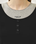 W LAYERED SLEEVELESS IN HEATEHR CHARCOAL image 4