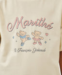 KIDS W BALLOON SLEEVE PEPLUM TEE IN CREAM image 4