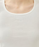 W REGULAR LOGO SLEEVELESS IN WHITE image 4