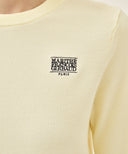 W SMALL CLASSIC LOGO CROP KNIT PULLOVER IN IVORY image 6