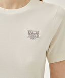 W SMALL CLASSIC LOGO HALF KNIT PULLOVER IN IVORY image 6
