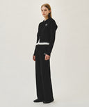 W CLASSIC LOGO KNIT PANTS IN BLACK image 4