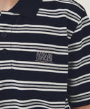 SMALL CLASSIC LOGO PK COLLAR TEE IN DARK NAVY image 4