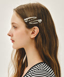 REGULAR LOGO HEART HAIR PIN 2PACK IN SILVER image 4
