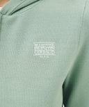 W SMALL CLASSIC LOGO CROP KNIT HOODIE ZIPUP IN MINT image 4