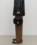 CLASSIC LOGO SQUARE MINI TOTE BAG IN BLACK image 5