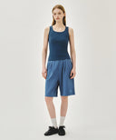 W REGULAR LOGO SLEEVELESS IN BLUE image 5
