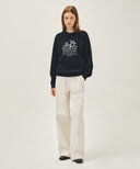 LEMON CLASSIC LOGO SWEATSHIRT IN NAVY image 8