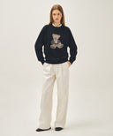 [REGEN] DOODLE BEAR SWEATSHIRT IN NAVY image 5