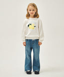 KIDS CITRON KNIT PULLOVER IN IVORY image 5