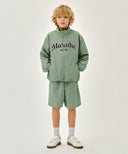 KIDS LETTERING LOGO WINDBREAKER IN KHAKI image 5