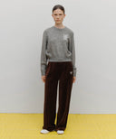 MARITHÉ SPORT W M+FG LOGO CROP PULLOVER IN MELANGE GRAY image 5