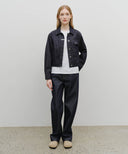 W DENIM TUCK DETAIL JACKET IN DARK BLUE image 5