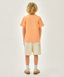 KIDS COTTON CARGO SHORTS IN CREAM image 5